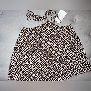 Grey bandit brown pattern tie skirt